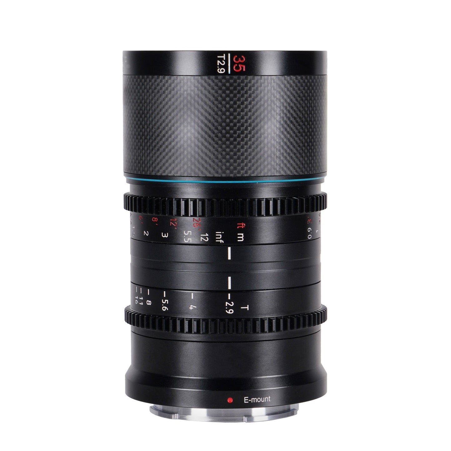 B-GOODS • SIRUI Saturn 35mm T2.9 1.6x anamorphic carbon full frame lens - for E-Mount / Blue Flare • B-GOODS